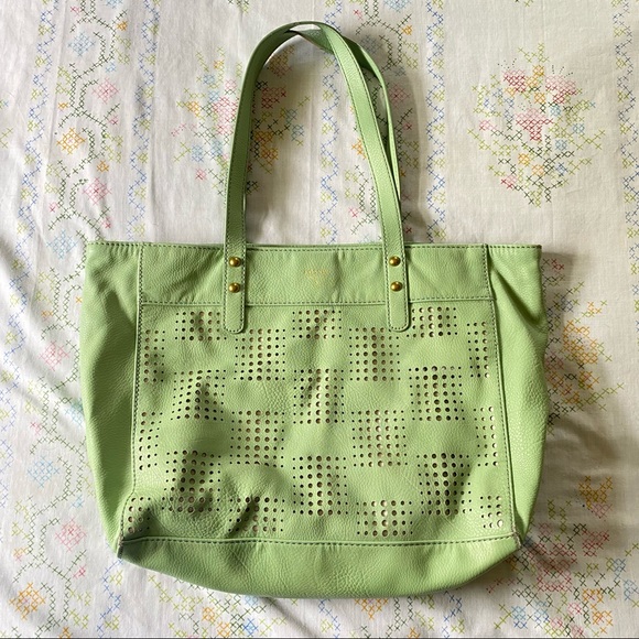 Fossil Handbags - Fossil Mint Green Perforated Tote Bag